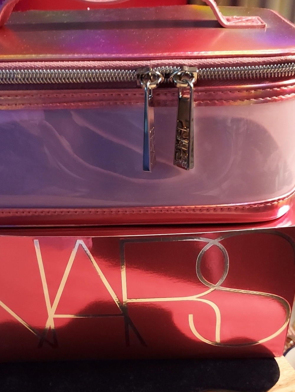 NARS Iridescent Pink Cosmetic Train Case